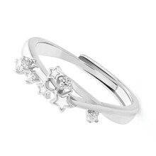 Modern Simple Couple Ring Stylish Unisex Rings-Women model
