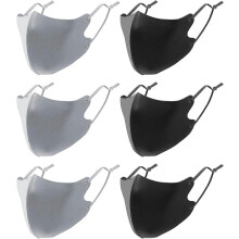 (As show, One size) Masque facial rutilisable en tissu lavable avec boucles d'oreilles rglables, masque de protection respirant pour homme et femme