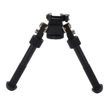 Bipé tático para rifle, design dobrável com alavanca de liberação rápida para montagem em trilho Picatinny, suporte de tripé ajustável com