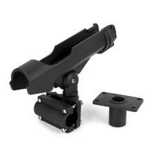 Portacanna girevole a 360 gradi, supporto per la pesca con angolazione regolabile, struttura resistente e design anticorrosione, supporto per pesca a