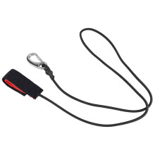 Correa elástica para remo de kayak, varilla de seguridad, equipo esencial para deportes acuáticos, robusto y portátil, negro, 1 unidad.