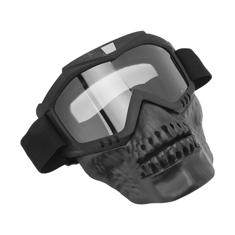 Skull Motorcycle Goggles For Dirt Bike Atv Riding, Transparent, Approx. 150G 4301369155032