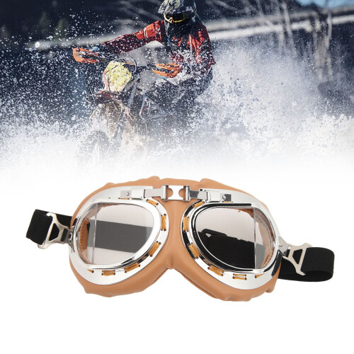 Staubdichte Motorradbrille mit transparentem Glas, stoß- und sandresistent 2