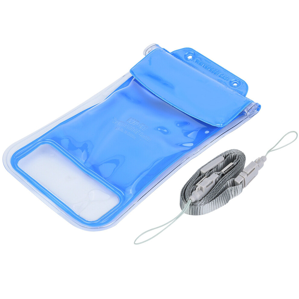 Waterproof Companion: Ultimate Dry Pouch Case For Underwater Adventures, Fits Below 6.5 Inch Devices, Waterproof Bags With Solid And Durable Blue 9173940541252