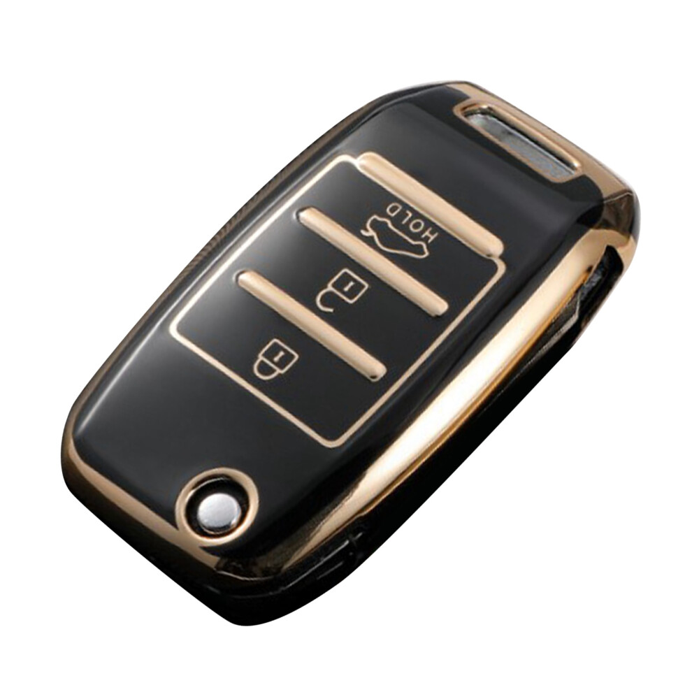 Tpu Key Fob Cover For Kia K2 K3 K4 Kxcross Kx7 Precise Fit Black 3681369154923