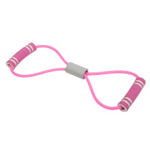 Verstellbares 8-Form Widerstandsbands Rosafarbenes Elastisches Fitnessseil zum Dehnen