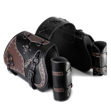 Motorcycle Panniers Waterproof Vintage Side Panniers Rear Seat Saddlebag Large Capacity for Triumph Bonneville T120