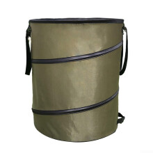 Collapsible Trash Can 37L Foldable Pop Up Garden Waste Bin for Camping Cars and Outdoor Use