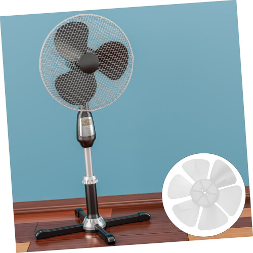 Pedestal Fan Replacement Blade Transparent 6Leaf Design Easy Installation Quiet Standing Fan 2