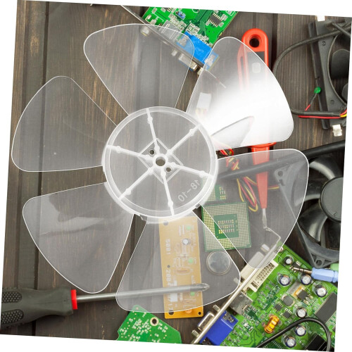 Pedestal Fan Replacement Blade Transparent 6Leaf Design Easy Installation Quiet Standing Fan 1