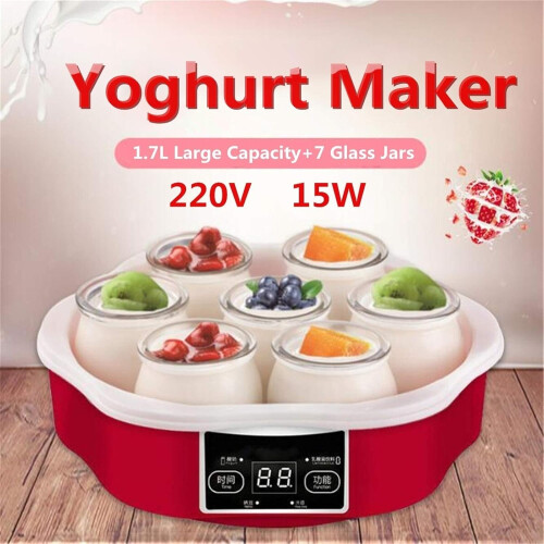 Automatic Yogurt Maker with Timer, Smart Touch Control, 7 Glass Jars for Home or Dorm Use 1