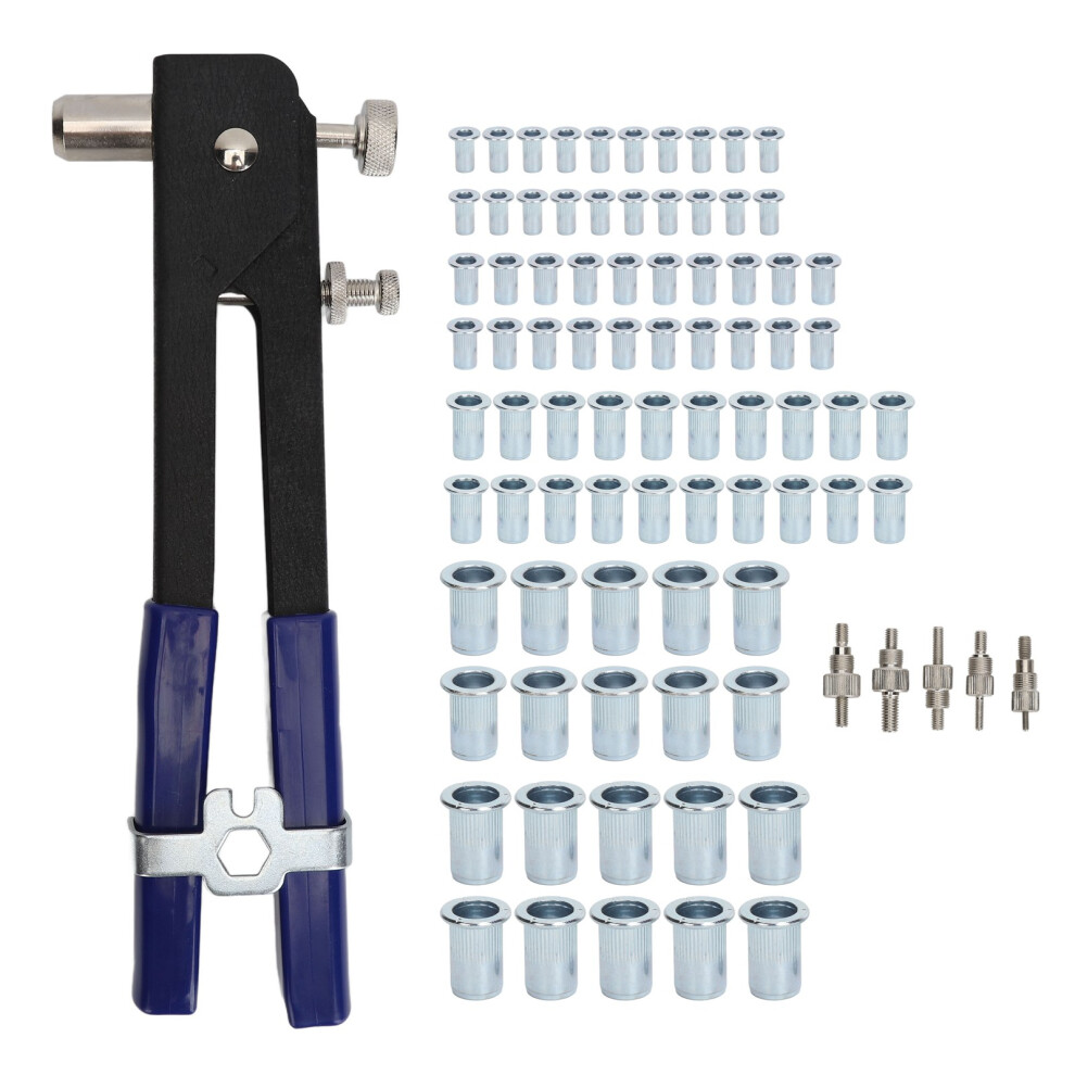 Hand Riveter Tool Set With Rivet Nut Kit Threaded Insert Tool Aluminum Alloy Components Mandrels And Nosepieces Low Profiles Design Ergonomic Non 9159805533990