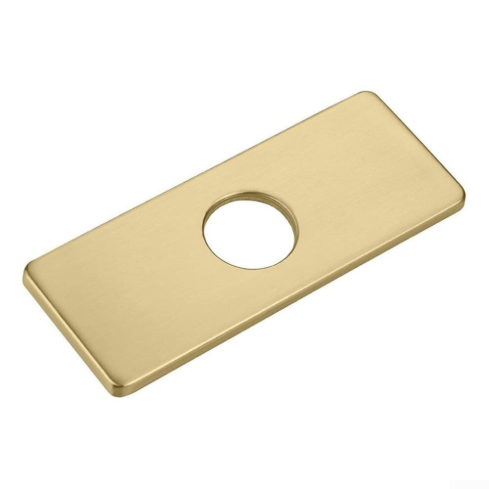 Gold 304 Stainless Steel Single Hole Faucet Cover Plate With Scratch And Tarnish Resistant Finish 9382693727855
