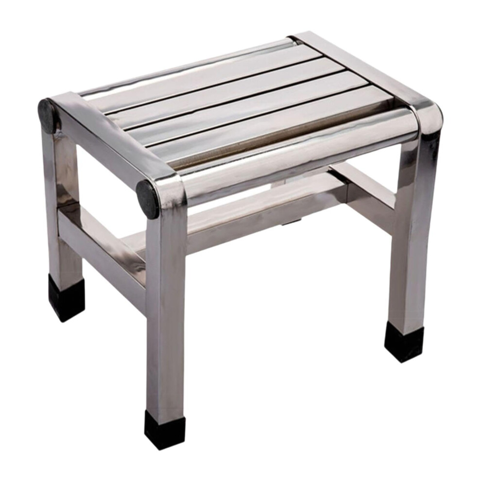 Metal Shower Stool Step Support for Bedroom Living Area Seniors Adults, 31cmx21.6cmx31cm Ref: 6693