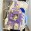 5pcs Cute Purple School Backpack Set - Includes Bags & Pencil Case 4