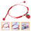 Pulseira 1Un De Cordão Vermelha Com Design E Ligares 9