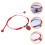 Pulseira 1Un De Cordão Vermelha Com Design E Ligares 11