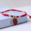 Pulseira 1Un De Cordão Vermelha Com Design E Ligares 3