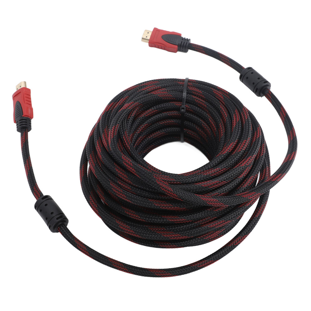 Hdmi 1.4 Cable 15M 1080P Hd Sound Video For Pc Tv Set Top Box Red/Black 8051369157630