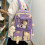 5pcs Cute Purple School Backpack Set - Includes Bags & Pencil Case 6