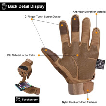 Taktische Handschuhe aus Mikrofasermaterial, Vollfinger-Handschuhe mit hochsensiblem, taktilem Material für Motorradfahren, Outdoor-Aktivitäten und