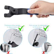 Universele slijpsleutel met rubberen handgreep, verstelbare aanhaalmoment voor haakse slijpers, perfect passend voor topmerken, comfortabele grip,