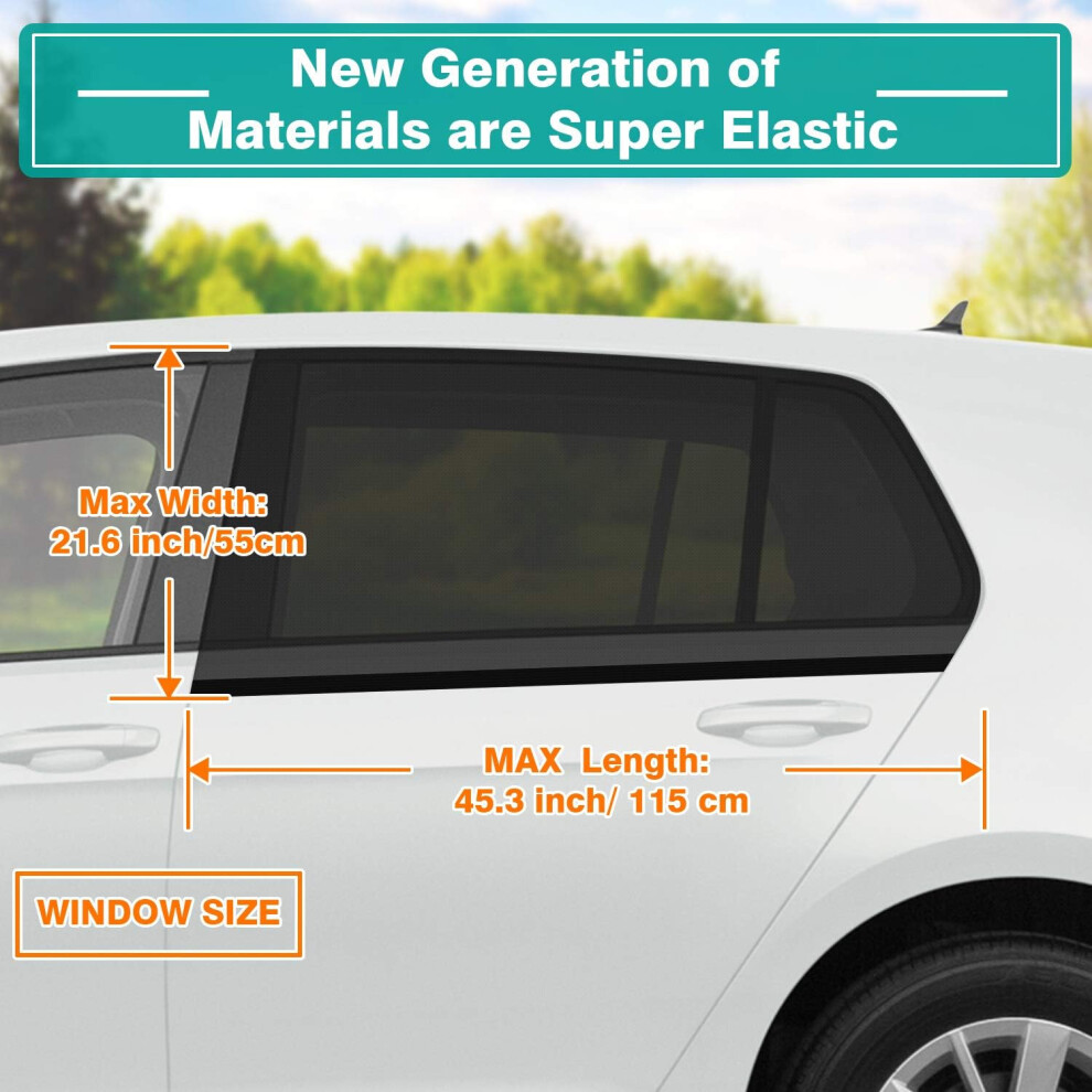 Sun Shade For Car Rear Window, Breathable Mesh Privacy Shade With High-Density Spandex, Easy Install And Removal For Car Camping And Uv Protection, 9169997988003
