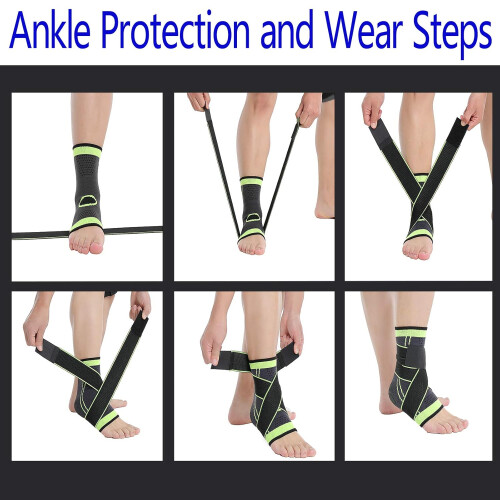 Compression Ankle Support for Sprained Ankle, Breathable Elastic Material for All-Day Comfort 1