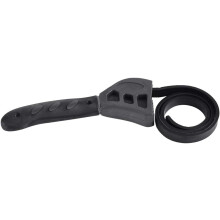 Flexible Rubber Strap Wrench, Adjustable Spanner for Universal Oil Filter Span, Protective Material with No-Slip Indentation, Heavy Duty Tool for