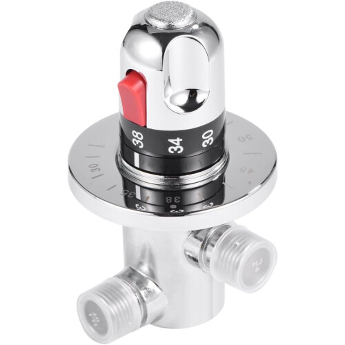 Shower Water Mixer Valve, Solid Brass Construction Ensuring Reliable and Safe Use with Adjustable Temperature for a Personalized Bathing Experience