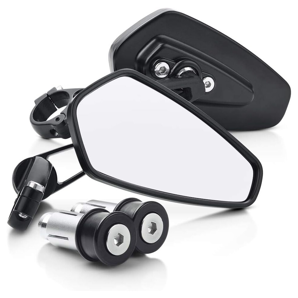 Motorcycle Mirrors With Multi-Angles Adjustment, Wide Fitment For 22Mm Hollow Handlebars, Durable Components For Street Bikes, Clear Vision With 9004841634913