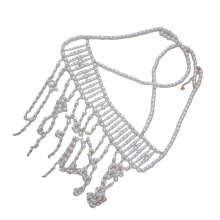 Elegant Crystal Chest Chains Jewelry with Pearls for Women’s