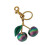 Rainbow Effect Cherry Pendant Stylish Keychain-golden green 1