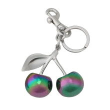 Lightweight Alloy Cherry Bag Pendant Stylish Keychain-Silver