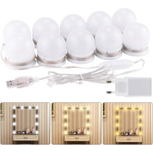 Color Lighting Modes Vanity Mirror, Adjustable Brightness with Dimmable LED Bulbs, Premium LED System Hollywood Light with Sustainable Power,
