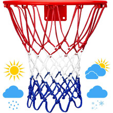 Rete da basket resistente alla pioggia e ai raggi solari, design rinforzato per una qualità professionale in campo, tecnologia anti-frusta, reti