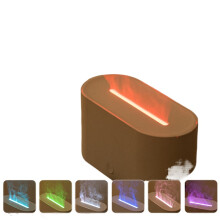 (HY02 Weiß [Flammen befeuchtung Aromatherapie-Maschine], Privates Modell) Großer Nebel Desktop/Auto Aroma therapie/Luftbe feuchter
