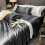 Solid Silk Bedding Set 1 Set With Duvet Cover Bed Sheet And Pillowcases 4Pcs King Size Light Brown 4