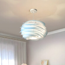 Chandeliers Rose Style Modern Chandelier 17Inch 1Light Pendant 3 Color Temperatures PMMA Shade Blue E26 Farmhouse