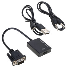 Connecteurs adaptateur HDMI femelle vers VGA-Séparation audio