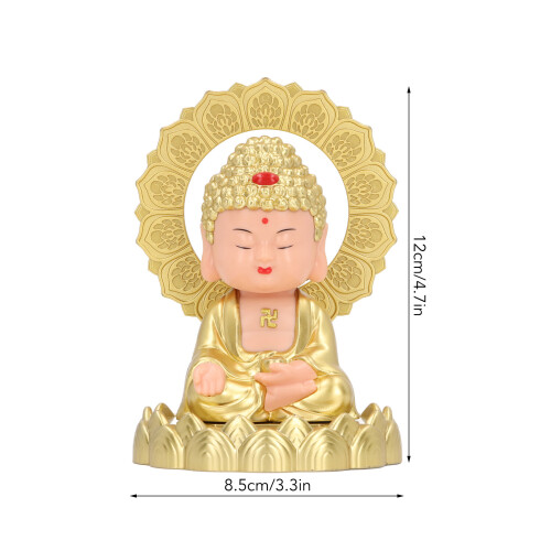 Solar Buddha Statue 129g 12x8.5x8.5 cm Plastic 1