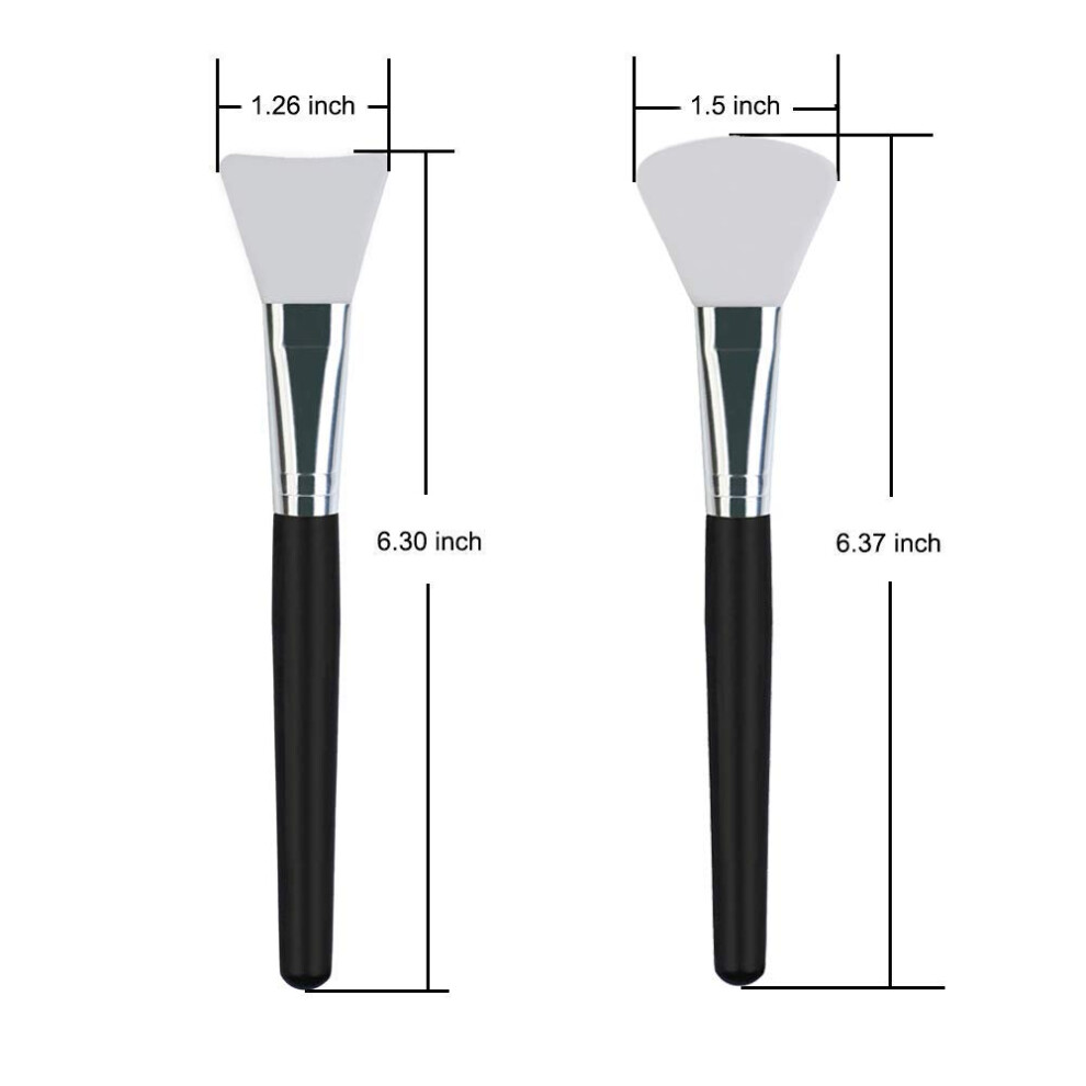 Double-Headed Silicone Face Mask Brush, Portable & Convenient Beauty Tool for Facial Mask Application, Easy to Clean, Hygienic Silicone Applicator,