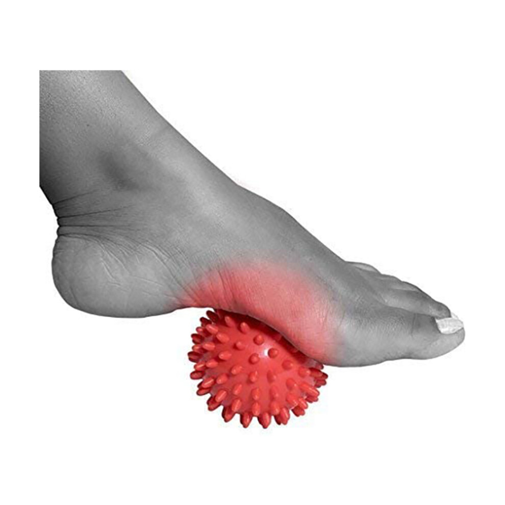 Plantar Fasciitis Relief with Spiky Massage Ball, Muscle Knot Release and Myofascial Release from Durable Solid Rubber for Full Body Massage
