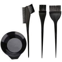 Kit aplicador de color para uso en salones de belleza y en casa. Incluye recipiente mezclador con escala y pinceles para una coloración precisa del