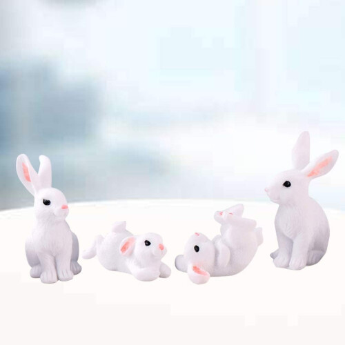 Charmantes figurines miniatures de lapins, adorables décorations pour ...