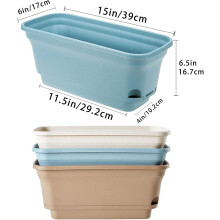 High-Quality Window Box Planter, Breathable Holes For Enhanced Root Health, Self-Watering System Ensures Constant Moisture, Perfect For Indoor And