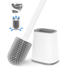 Conjunto de escova de vaso sanitário In1, cerdas de TPR de nível industrial para limpeza segura de superfícies, design compacto com opções de
