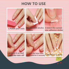 Βασικά είδη για nail art, κόλλα διπλής όψης για αυτοκόλλητα νυχιών, αδιάβροχο,