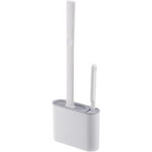 Escova de vaso sanitário antibacteriana de silicone flexível, fácil de limpar, escova de limpeza multiuso de silicone, suporte ventilado para