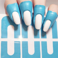 Protetor de esmalte inodoro e livre de produtos químicos, adesivos descartáveis para nail art em casa, design em formato de U para aplicação